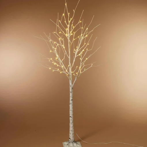 Gerson International Lawn And Outdoor Decor*6 Foot Tall Prelit Birch Tree, Warm White Leds