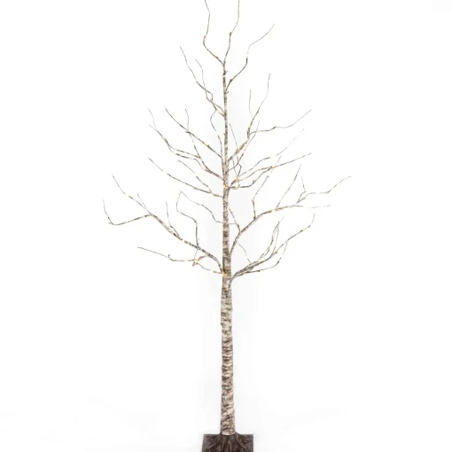 Gerson International Lawn And Outdoor Decor*6 Foot Tall Prelit Birch Tree, Warm White Leds