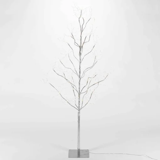 Gerson International Lawn And Outdoor Decor*5 Foot Tall Silver Glowing Lighted Tree, Micro Leds