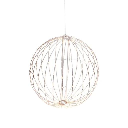 Gerson International Accent Lighting*17 In Whimsical Lighted Metal Sphere, Warm White Micro Leds