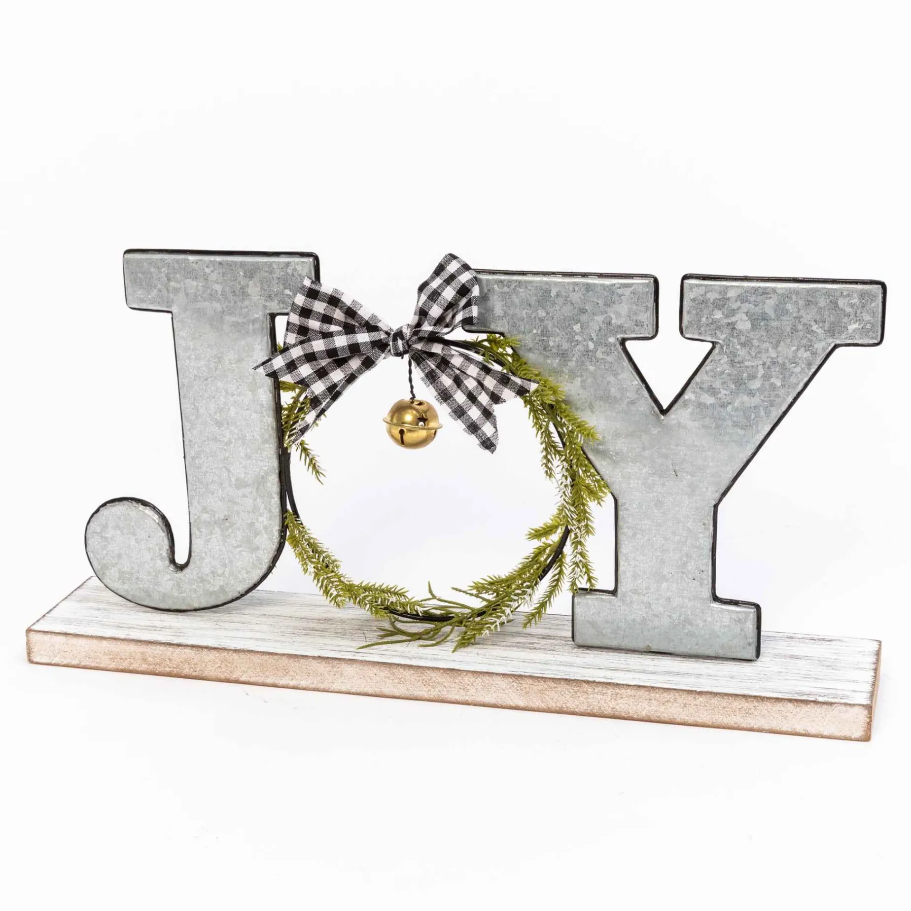 Gerson International Tabletop Items*Farmhouse Joy Wood And Metal Tabletop Christmas Decor Sign