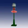 Arys Imports Snow Machines*Green And Gold Snowing Outdoor Globe Street Lamp With Snowman