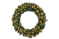 Puleo International Wreaths*36In Prelit Kentucky Pine Green Wreath With 300 Tips & 150 Clear Lights #114-Kngg-36Wc15