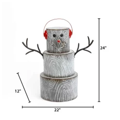 Gerson International Tabletop Items*24-Inch-High Metal Snowman Figurine