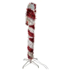 Kurt Adler Lawn And Outdoor Decor* 4-Foot Pre-Lit Red And White Led Tinsel Candy Cane