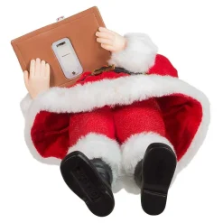 Kurt Adler Tabletop Items* 11-Inch Battery-Operated Santa With Light-Up Gingerbread House