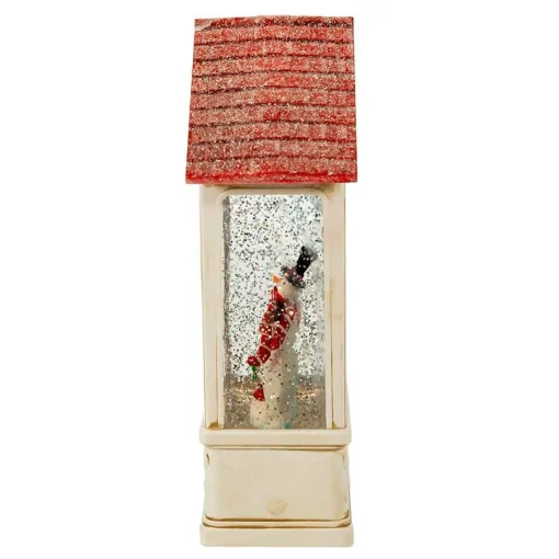 Kurt Adler Tabletop Items* 9.2-Inch Battery-Operated Lighted Snowman House Water Lantern