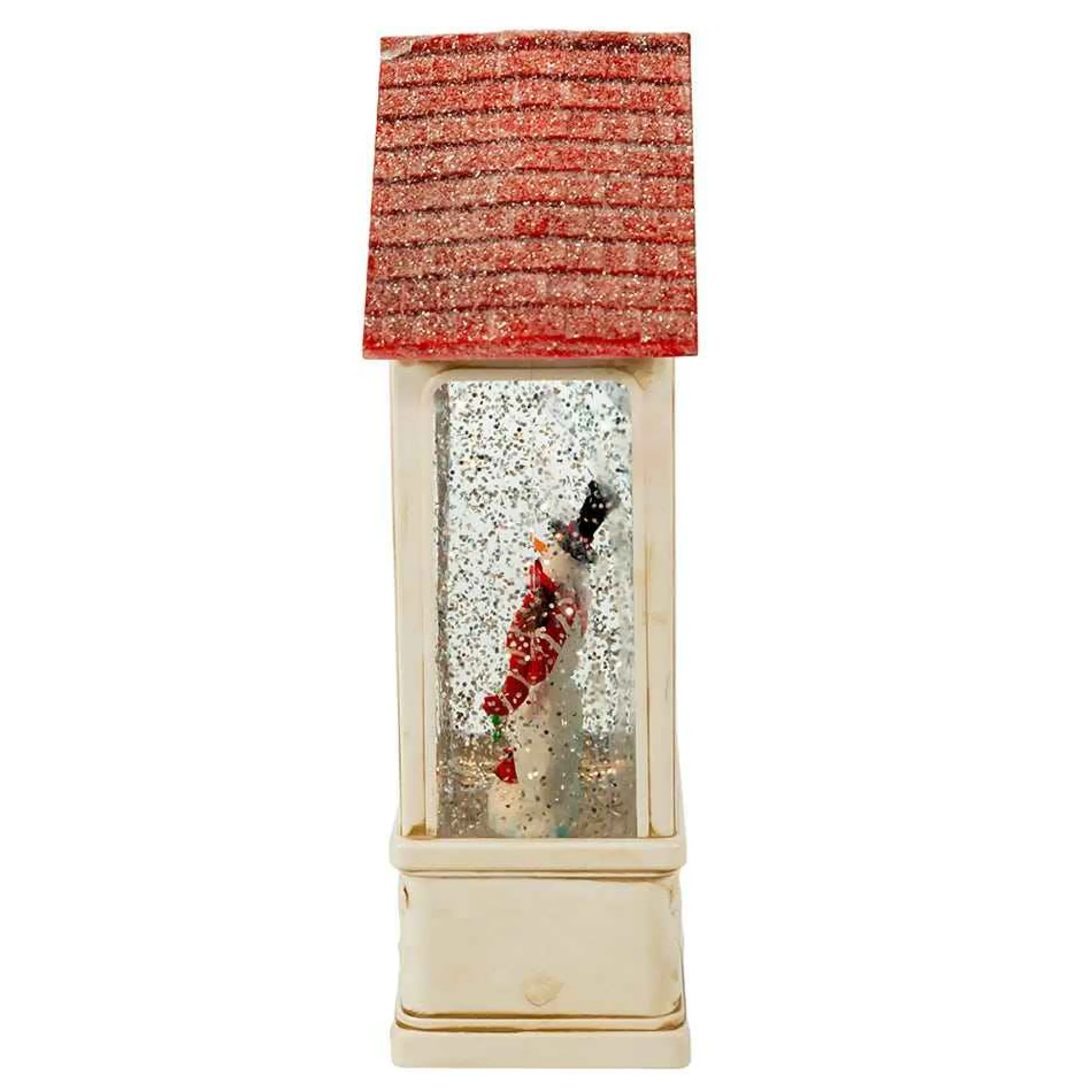Kurt Adler Tabletop Items* 9.2-Inch Battery-Operated Lighted Snowman House Water Lantern