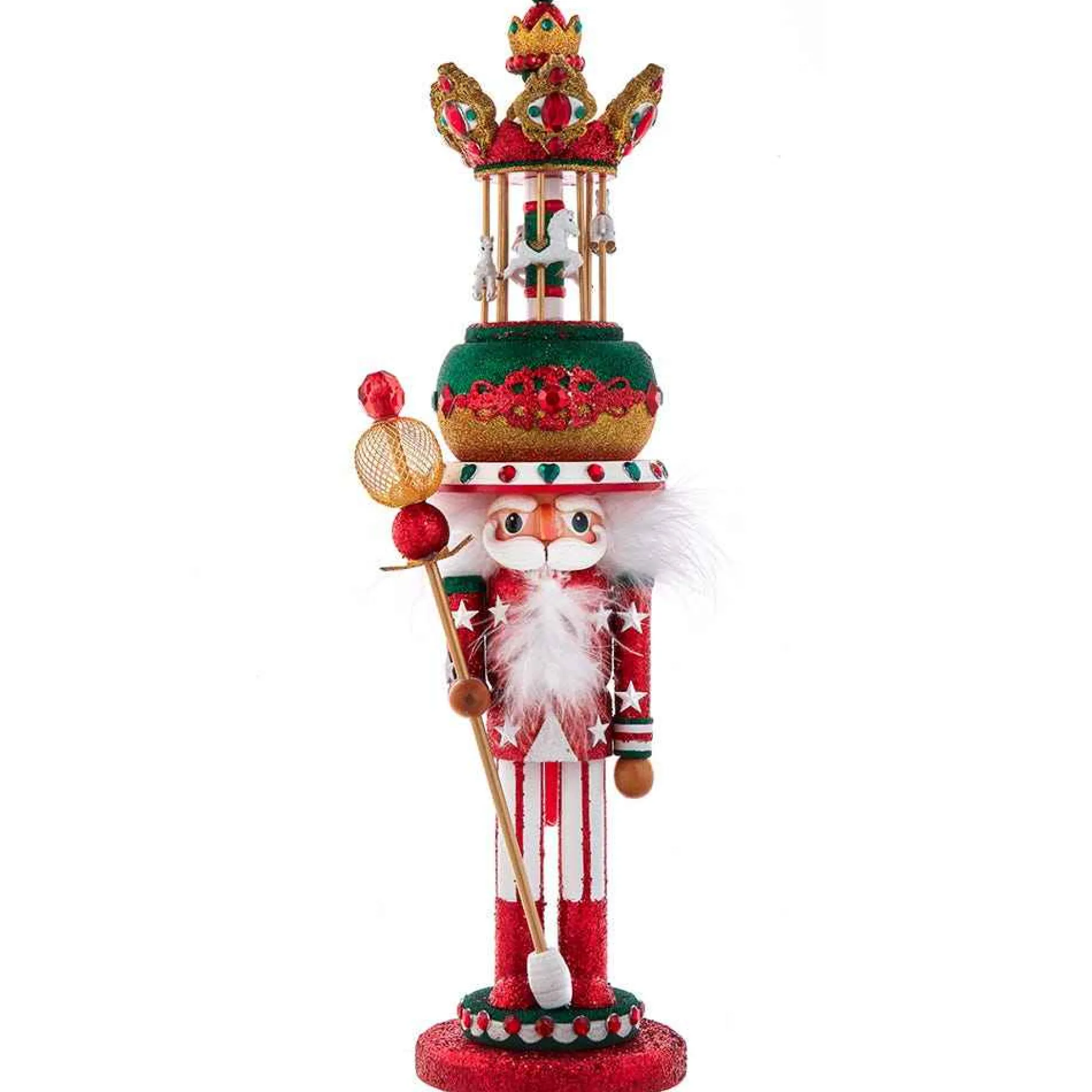 Kurt Adler Tabletop Items* 18-Inch Carousel Hat Musical Nutcracker
