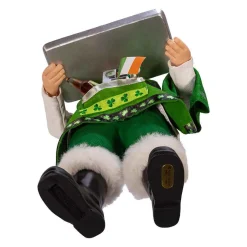 Kurt Adler Tabletop Items* 10.5-Inch Fabriche™ Musical Irish Chef Santa
