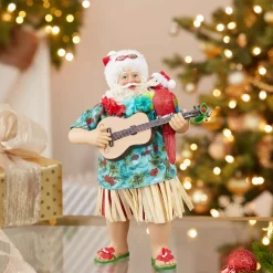 Kurt Adler Tabletop Items* 11-Inch Fabriche Beach Santa