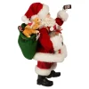 Kurt Adler Tabletop Items* 11-Inch Fabriche Santa Taking Selfie