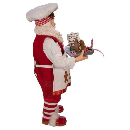 Kurt Adler Tabletop Items* 11-Inch Fabriche™ Gingerbread Chef Santa