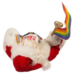 Kurt Adler Tabletop Items* 10-Inch Fabriche Pride Santa