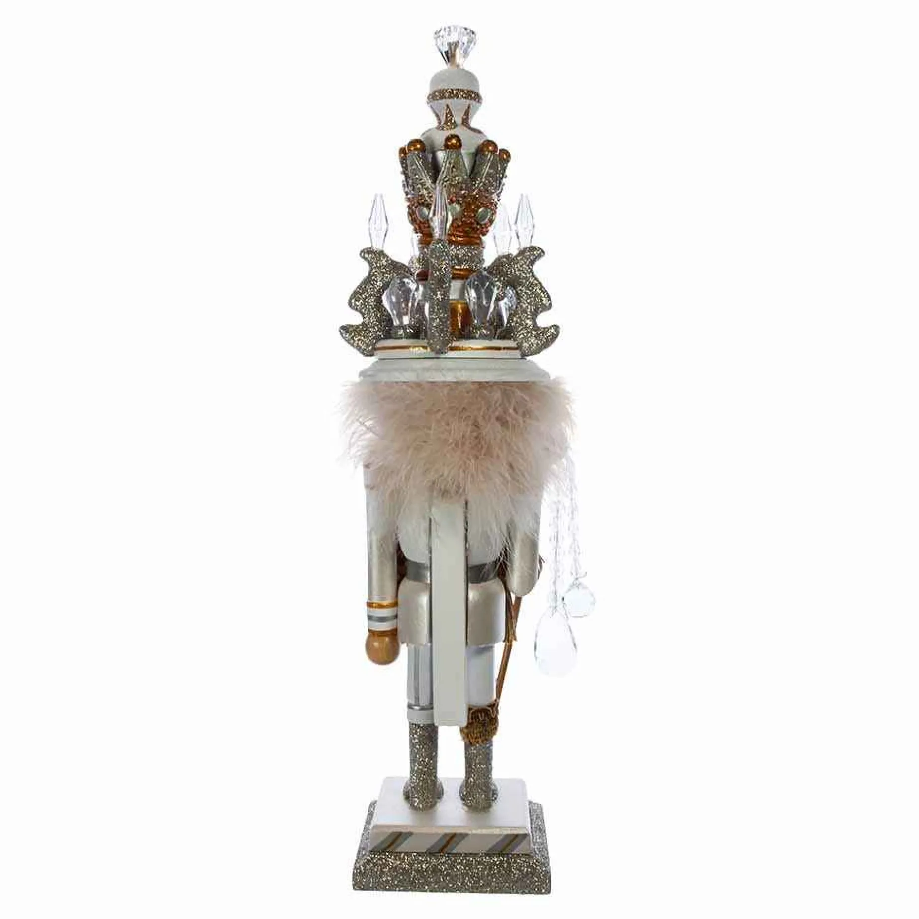 Kurt Adler Tabletop Items* 19-Inch Hollywood White And Gold King Nutcracker