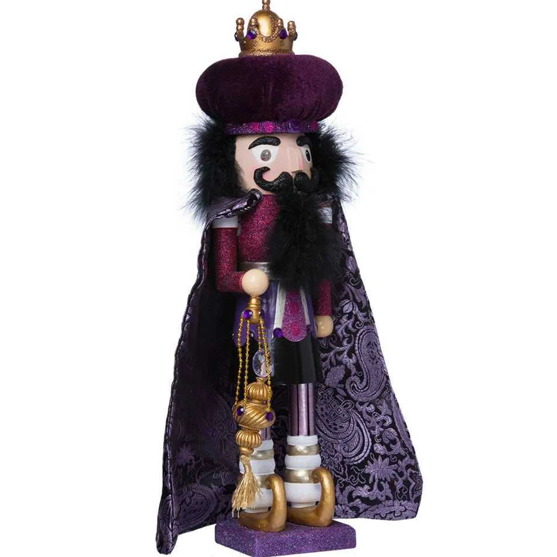 Kurt Adler Tabletop Items* 18-Inch Hollywood Purple King Nutcracker