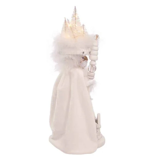 Kurt Adler Tabletop Items* 15-Inch Hollywood White Winter Led Hat Nutcracker