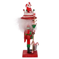Kurt Adler Tabletop Items* 10-Inch Hollywood Black Nutcracker With Santa Hat