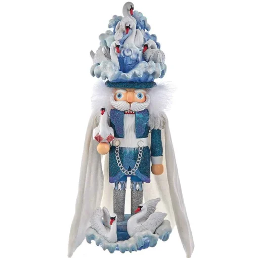 Kurt Adler Tabletop Items* 18-Inch Hollywood 7 Swans Swimming Nutcracker
