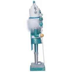 Kurt Adler Tabletop Items* 17-Inch Hollywood Turquoise/White Nutcracker