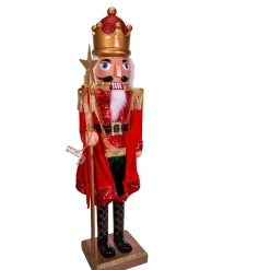 Kurt Adler Tabletop Items* 32-Inch Plastic Red And Gold King Nutcracker
