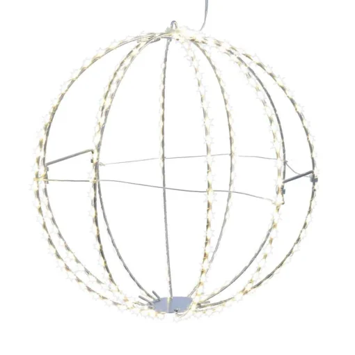 Kurt Adler Lawn And Outdoor Decor* 12-Inch Warm White Led Foldable Metal Sphere