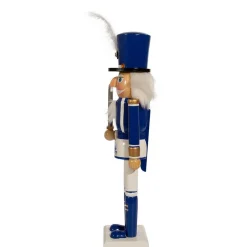 Kurt Adler Tabletop Items* 15-Inch Wooden Delft Blue Nutcracker