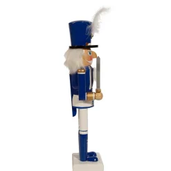Kurt Adler Tabletop Items* 15-Inch Wooden Delft Blue Nutcracker