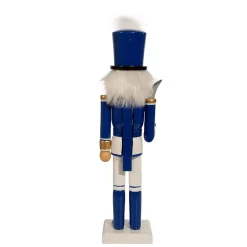 Kurt Adler Tabletop Items* 15-Inch Wooden Delft Blue Nutcracker