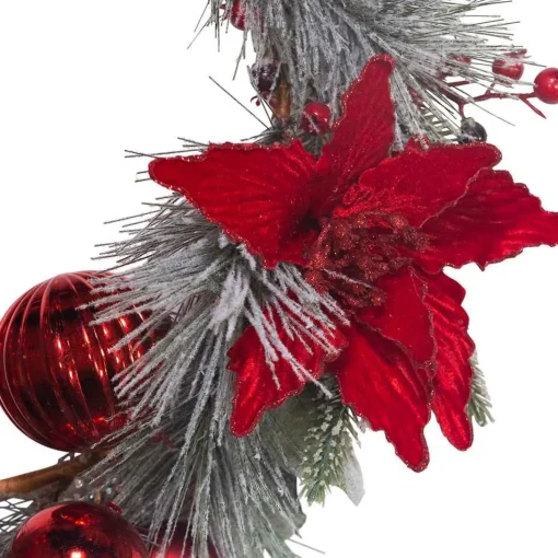 Kurt Adler Wreaths* 20-Inch Wreath With Red Berries And Poinsettia