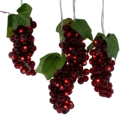 Kurt Adler Lawn And Outdoor Decor* 100-Light Burgundy Led Grape Light Set With 5 Grape Bunches