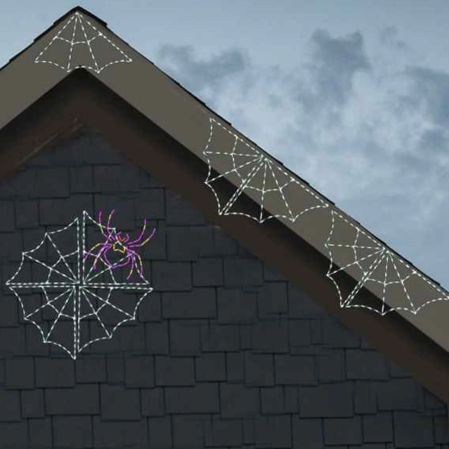 Brite Ideas Lawn & Outdoor Decor*Led Small Corner Web #Led-Web22 *Set Of 2*