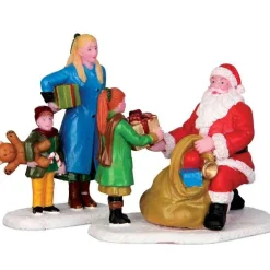 Lemax Village Collection Figurines*Lemax Presents From Santa, Set Of 2 #42245