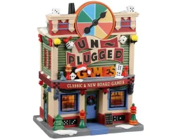 Lemax Village Collection Lighted Buildings* Unplugged Games #25894