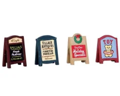 Lemax Village Collection Accessories* Village Signs, Set Of 4 #64071