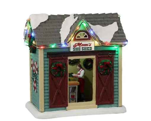 Lemax Village Collection Table Accents* Mom's She Shed, B/O (4.5V) #24963