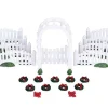 Lemax Village Collection Accessories* Plastic Arbor & Picket Fences With Decorations, Set Of 20 #04233