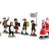 Lemax Village Collection Table Accents* Santa's Elf Parade, Set Of 7 #23592