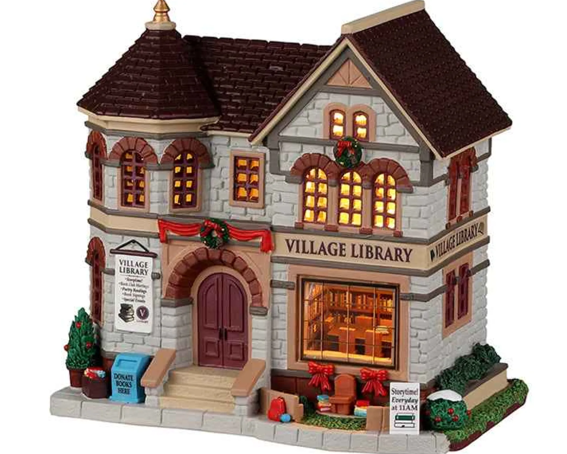 Lemax Village Collection Lighted Buildings* Village Library #25889