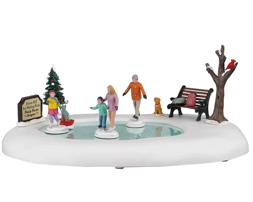 Lemax Village Collection Table Accents* Family Skating Day, B/O #04715
