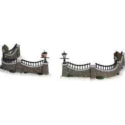 Lemax Village Collection Table Accents* Stone Wall, Set Of 6 #63576