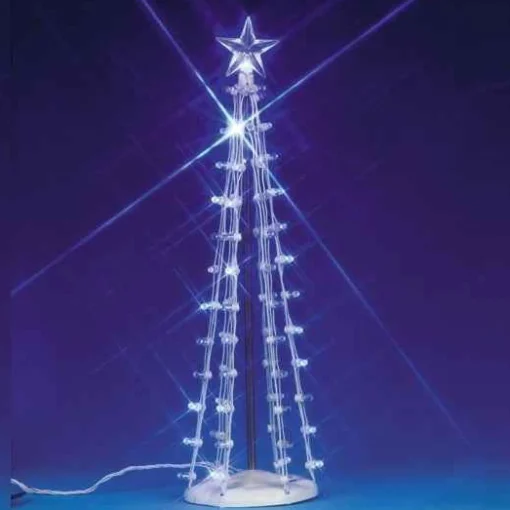 Lemax Village Collection Lighted Accessories* Lighted Silhouette Tree Blue Large #74657
