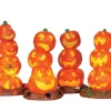 Lemax Village Collection Halloween Villages* Light Up Pumpkin Stack, Set/4, Battery Operated #34623