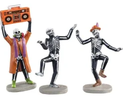 Lemax Village Collection Halloween Villages* Jitterbones Dance Party, Set Of 3 #12044