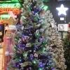 Puleo International Pre-Lit Trees* 7.5Ft Pre-Lit Snowy Silverton Pine Slim Tree ##114-Sspsl-75F5Lm45