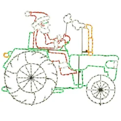 Brite Ideas Lighted Displays*Santa On Tractor #Led-Trctr