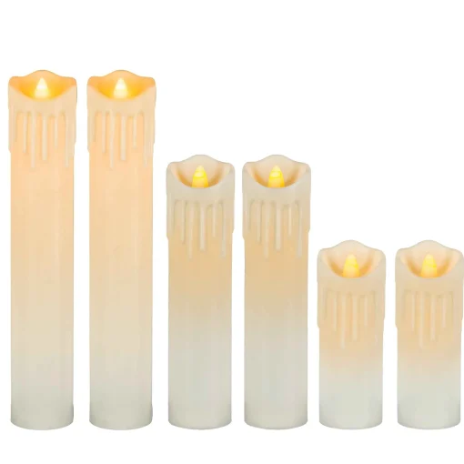 Gerson International Ligthed Items*Set Of 6 Spooky Floating Halloween Candles With Remote, Timer