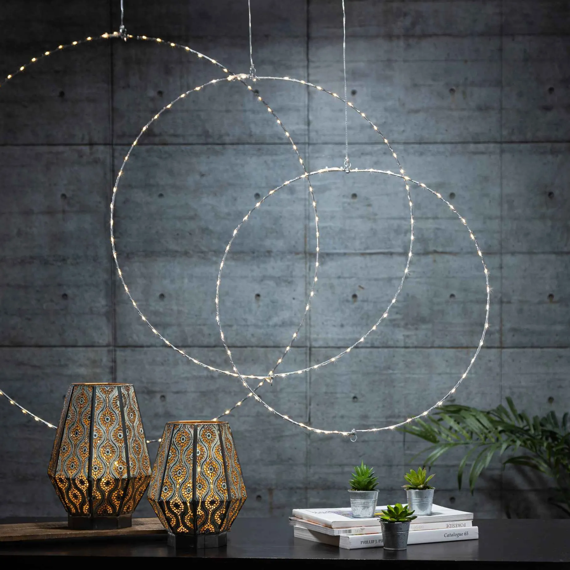 Gerson International Lawn And Outdoor Decor*Set Of 3 Whimsical Rings, Warm White Battery Operated Led
