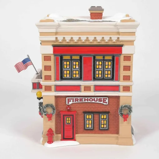 Enesco Department 56*Snow Village Engine 223 Fire House #6011422